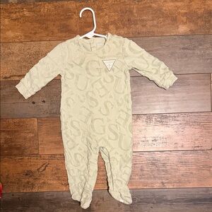 Guess Beige Baby Footie One Piece